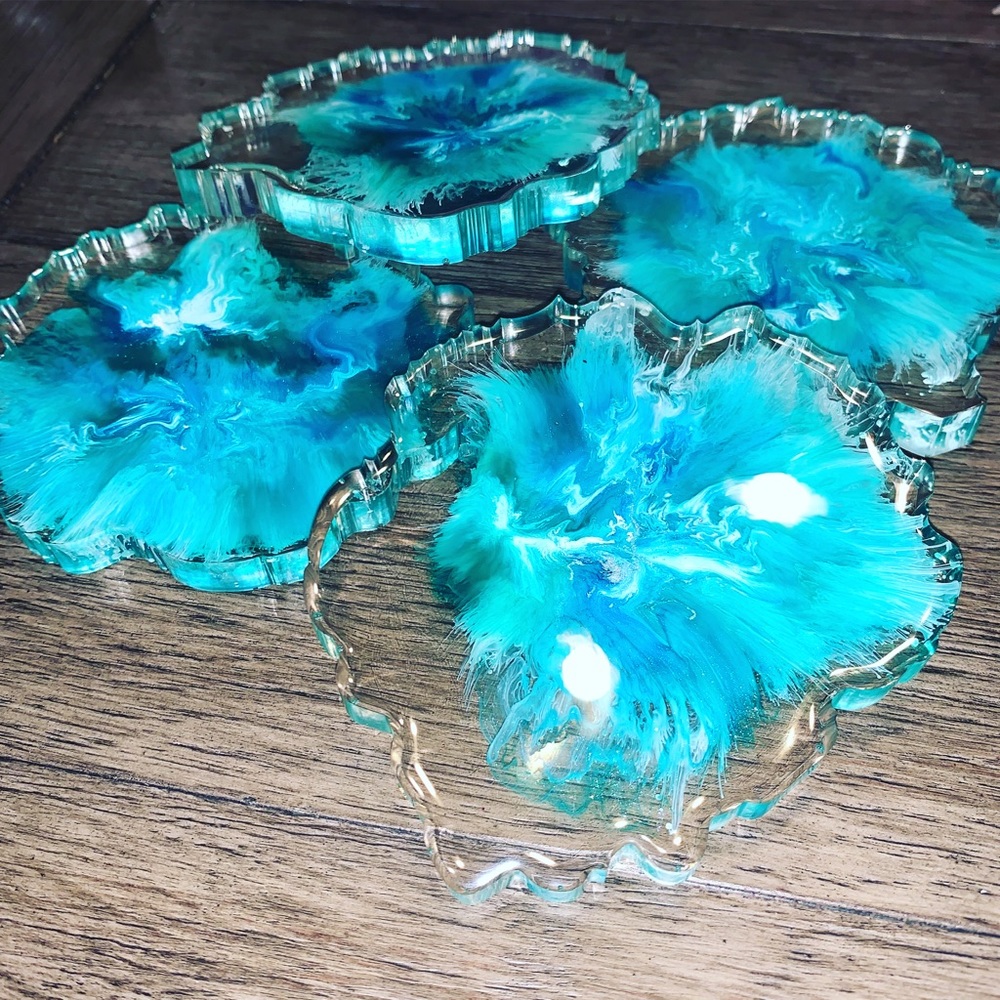 *NEW* Set of 4 Custom Handmade Acrylic Coasters